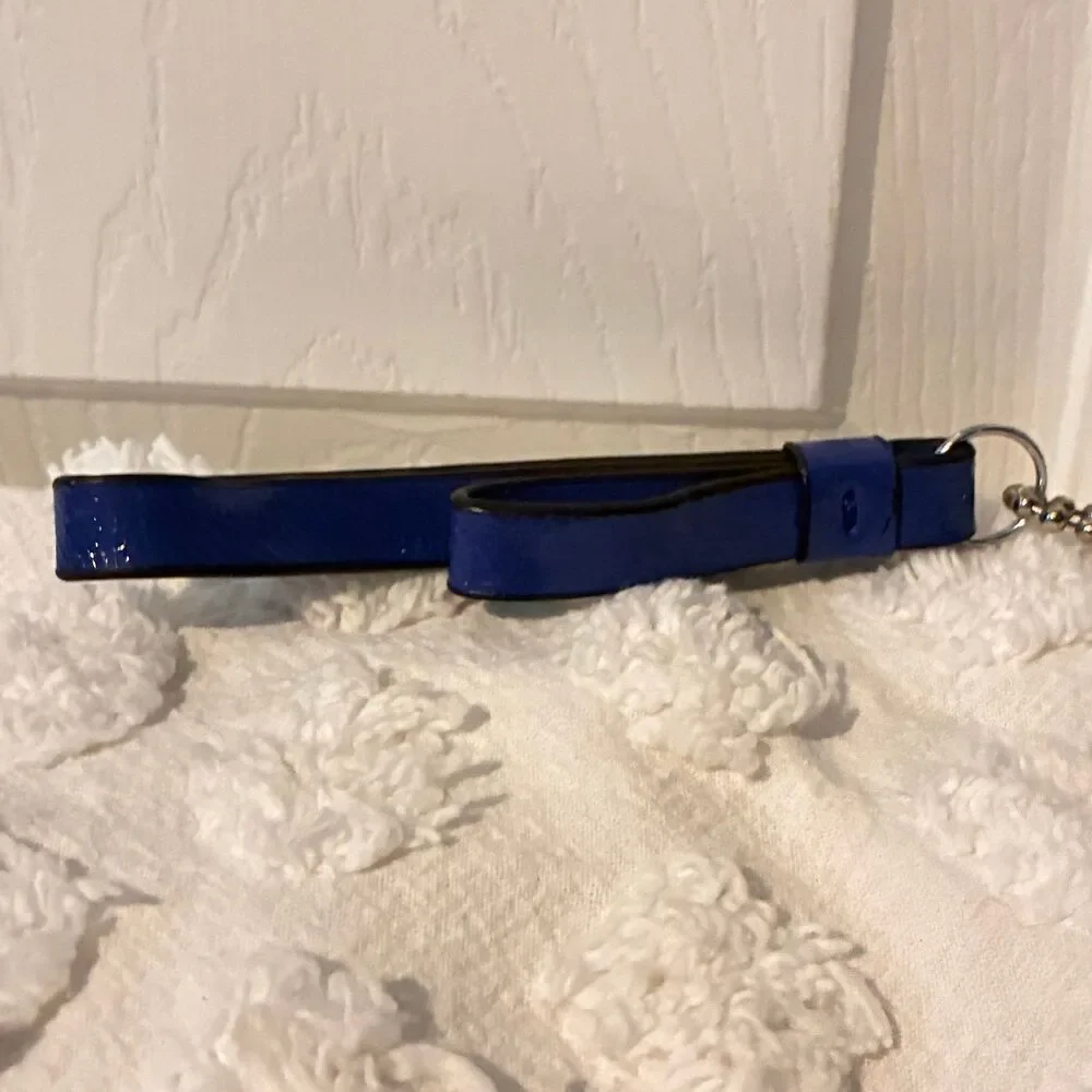 COACH SILICONE RUBBER Blue KeyFob Bag Charm Keychain Hang Tag Limited Edition